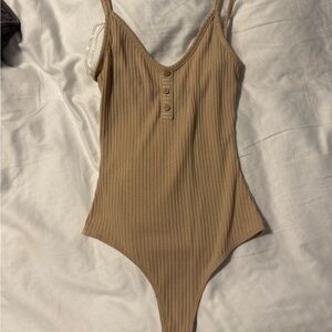 Rue21 Ribbed Beige Bodysuit